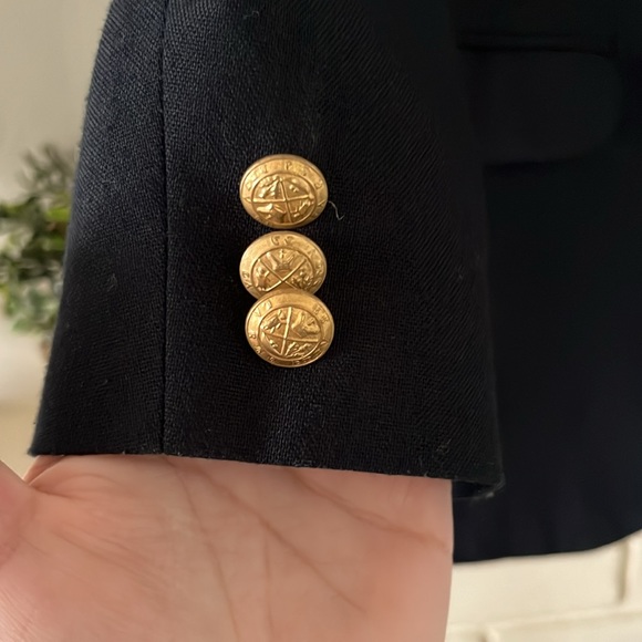 Navy blue suit jacket size 14H - Picture 3 of 4